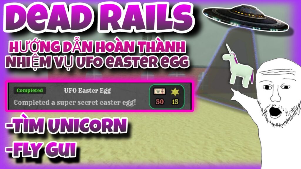 [🐰easter event🐰]🛸Roblox script dead Rails (Alpha)🛸|UFO easter egg|esp unicorn,fly gui,Tp all map