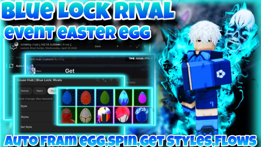 [🐰easter egg🐰]⚽Roblox script Blue Lock rival⚽|auto farm egg,spin,get Styles,Flows|*VERY OP!*