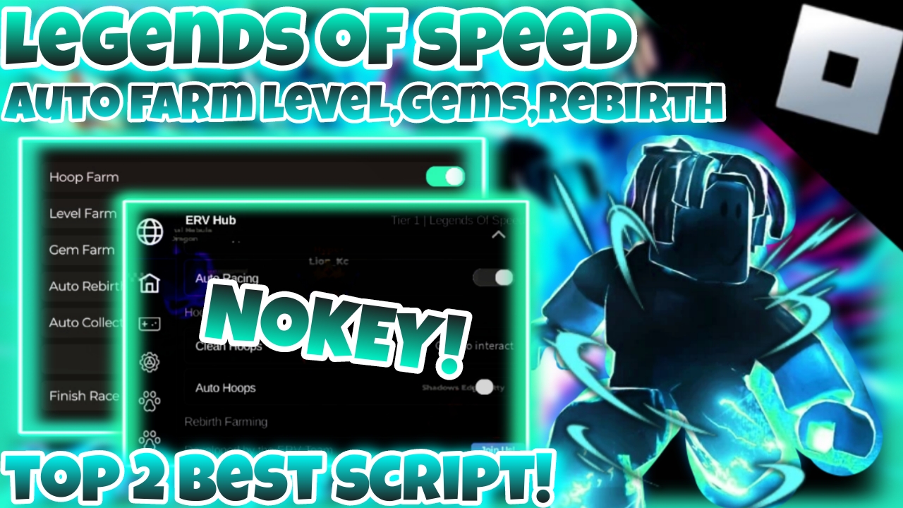 [OP!]⚡Roblox legends of speed⚡|script auto farm level,gems,rebirth,egg|Top 2 best script|*NO KEY*