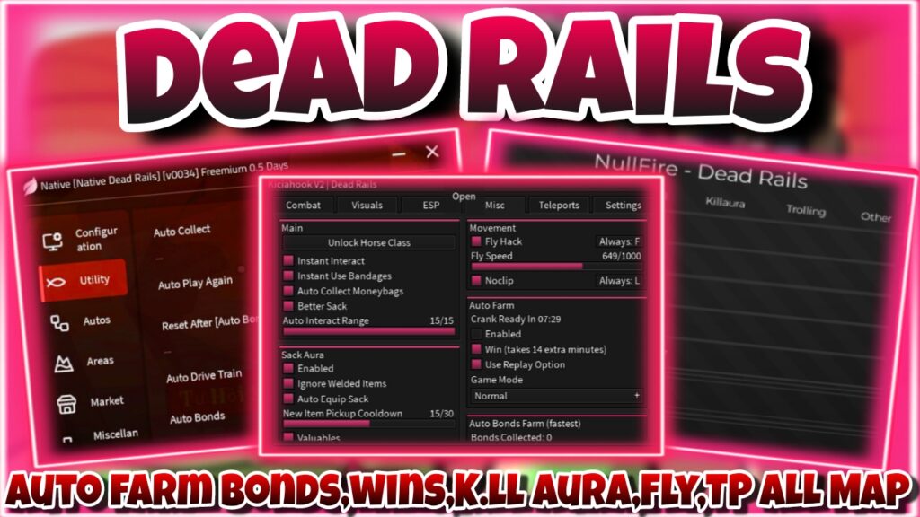 [VERY OP]🚂Roblox Dead Rails🚂|Top 3 best script auto farm bonds,wins,k.ll aura,fly,TP all map