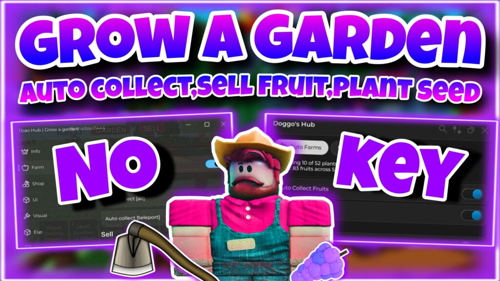 [OP]🍄Roblox grow a garden🍄|best script auto collect,sell fruit,plant seed|Tbao & Doggoman|*NO KEY*