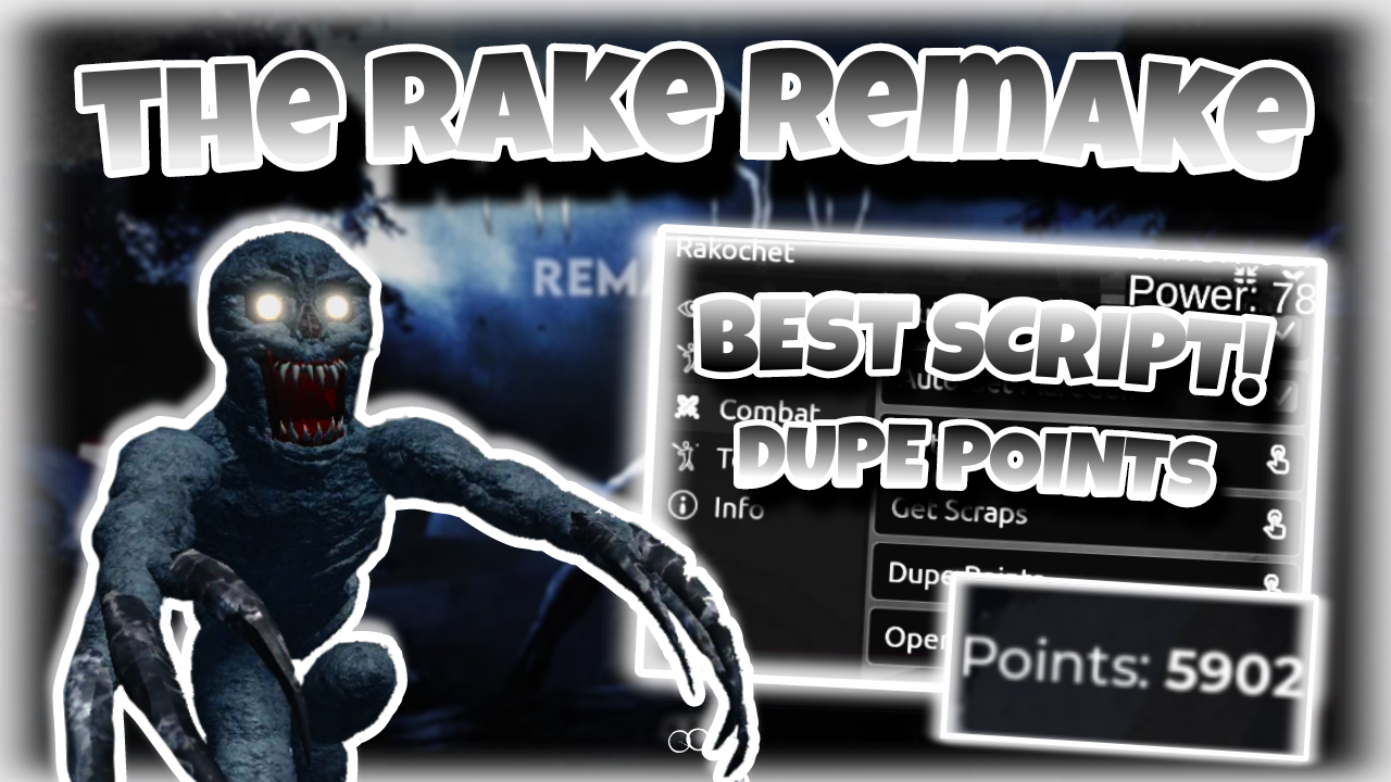 [OP]🔥Roblox script The rake remake🔥|best script Dupe points,inf saitamina,get flare gun..|Rakochet