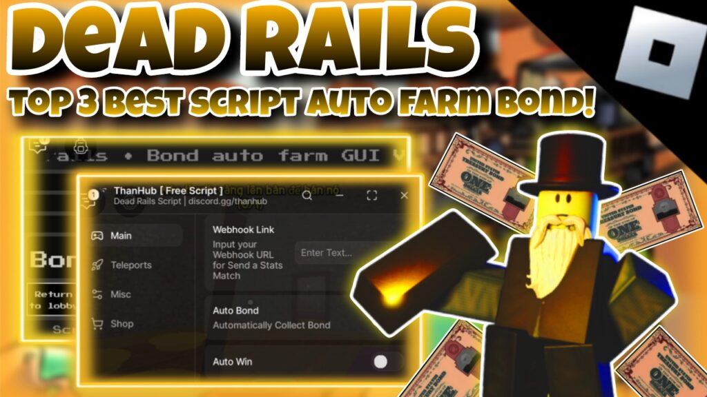 [OP]🚂Roblox script Dead Rails (Alpha)🚂|top 3 best script auto farm bond|*NO KEY*