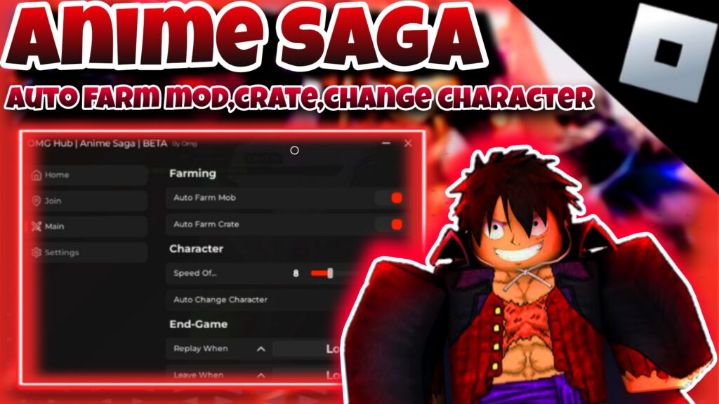 [OP]🔥Roblox Anime Saga🔥|Best script auto farm mod,crate,change character,combo,more..|OMG HUB|*FREE*