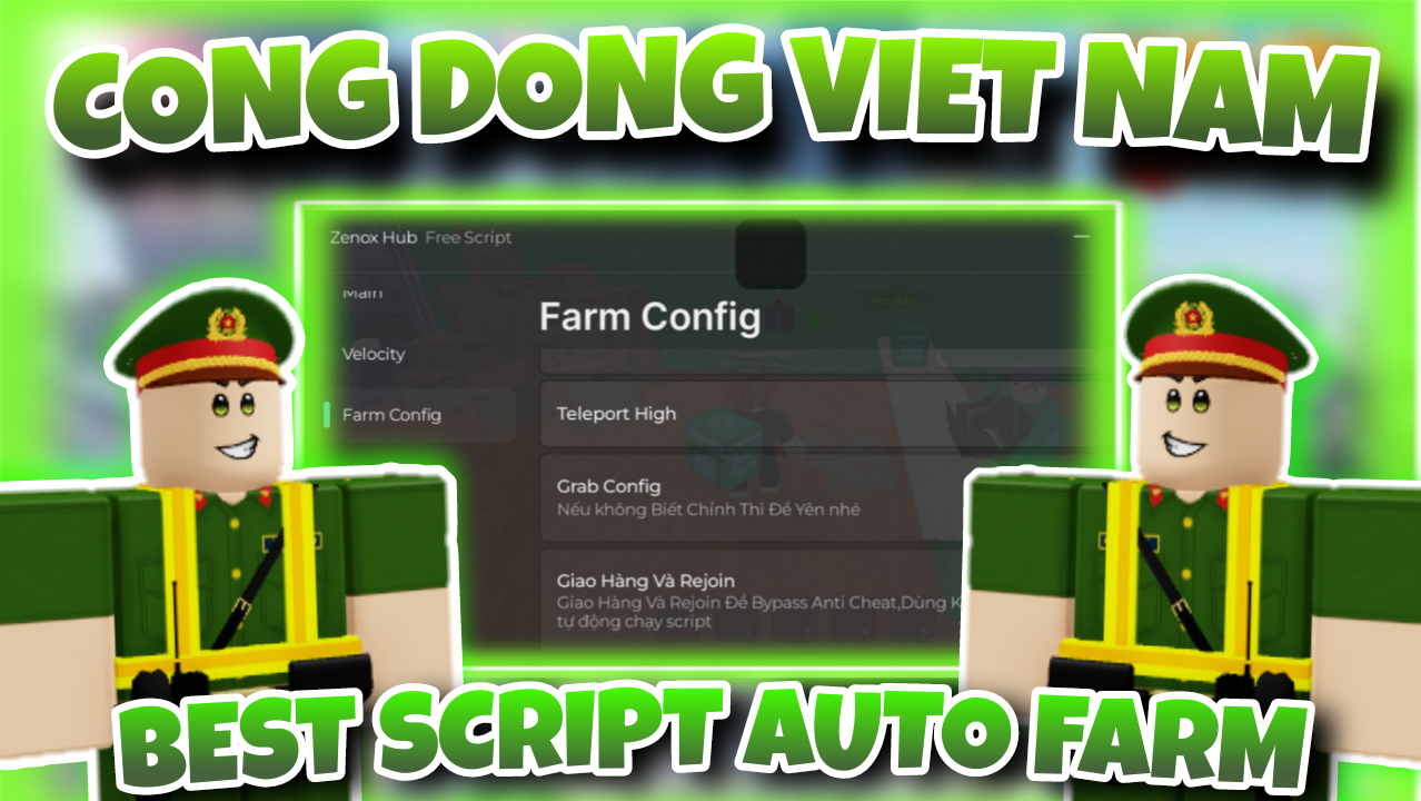 [OP]🇻🇳Roblox Cong Dong Viet Nam🇻🇳|Best script auto farm money,buy all item,velocity,Kill boss|*FREE*