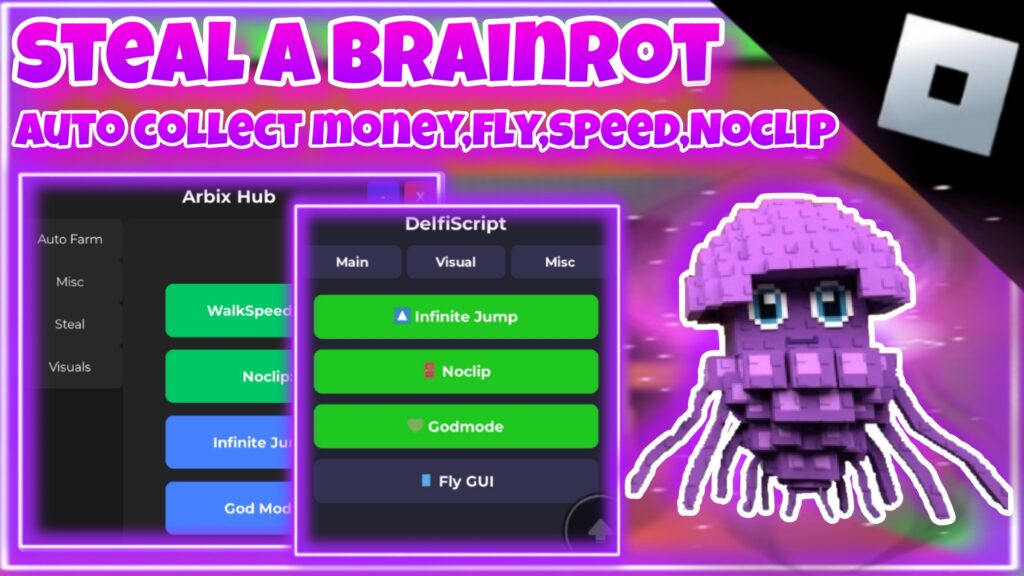 [OP]🥷Roblox steal a brainrot🥷|Top 2 best script|auto collect money,speed,fly,esp,god mode|*NO KEY*