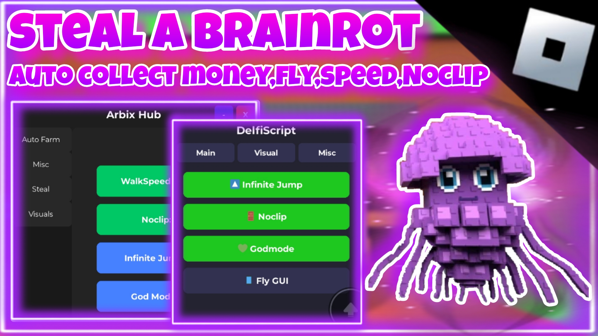[OP]🥷Roblox steal a brainrot🥷|Top 2 best script|auto collect money,speed,fly,esp,god mode|*NO KEY*