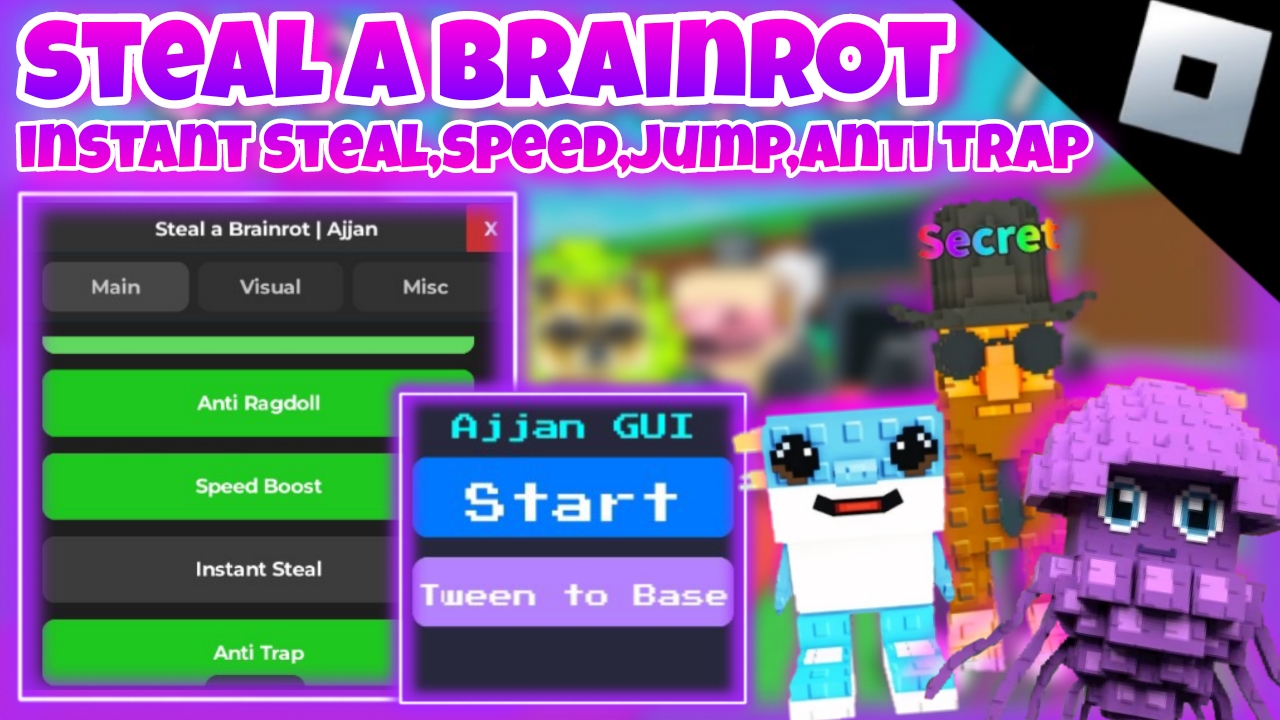 [OP]Roblox steal a brainrot|best script instant Steal,speed,jump,anti trap|Ajjan|mobile/PC|*FREE*