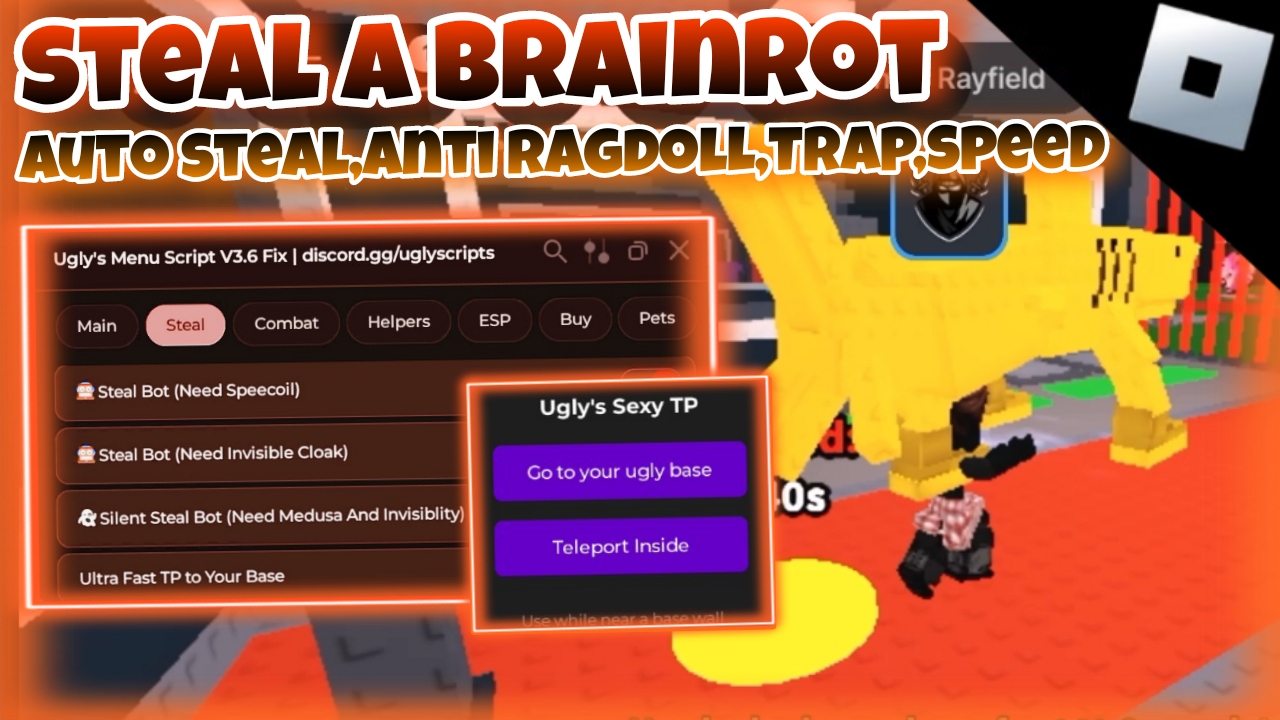[OP]🥷Roblox steal a brainrot🥷|best script auto steal,anti Ragdoll,trap,speed|Ugly|*FREE*