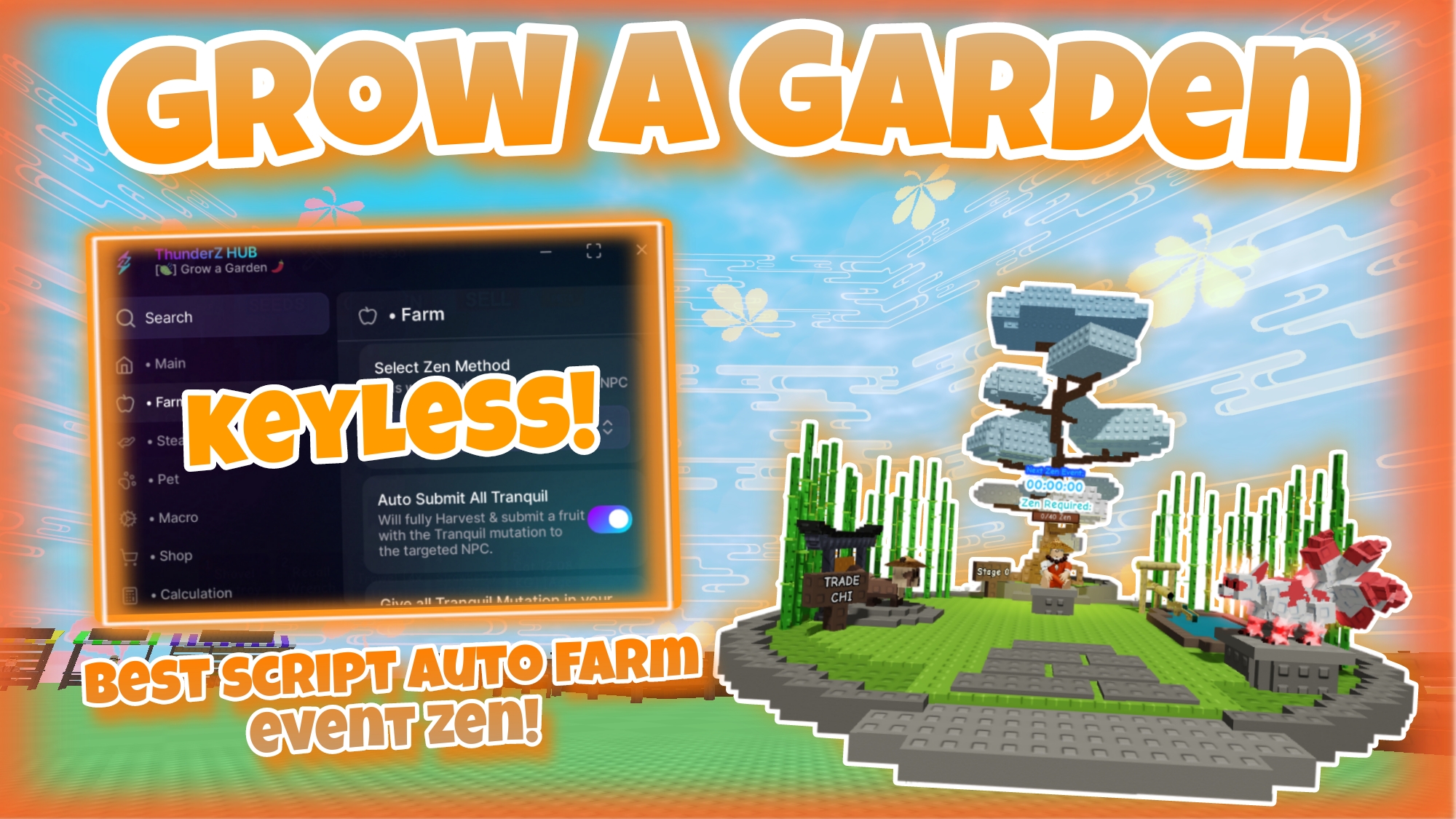 [ZEN EVENT]Roblox grow a garden|best script auto farm chi,collect,sell|*KEYLEES*