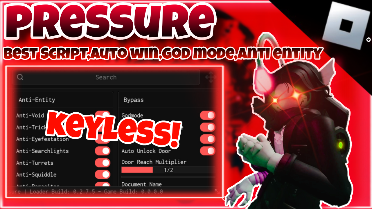 [OP!]🔥Roblox Pressure🔥|Best script auto win,god mode,anti entity,speed,esp|Anti Ban – Kick|*KEYLESS*