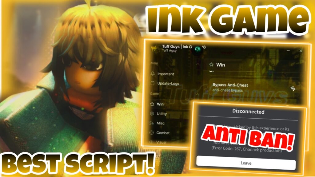 [OP!]Roblox INK Game|Best script Anti Ban – Kick|Tuff Guys|Auto win,speed,anti Void,fling players,..