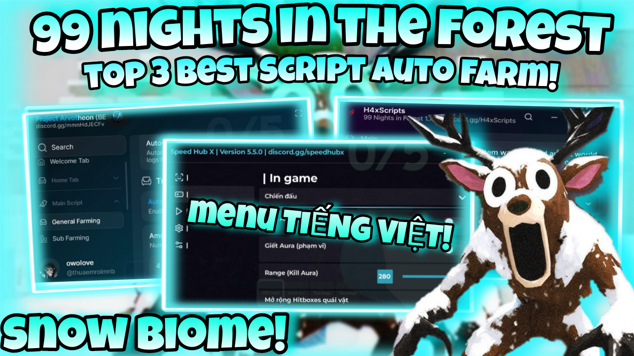 [snow biome]Roblox 99 nights in the forest|Top 3 best script|bring all item|Tiếng Việt|*FREE*