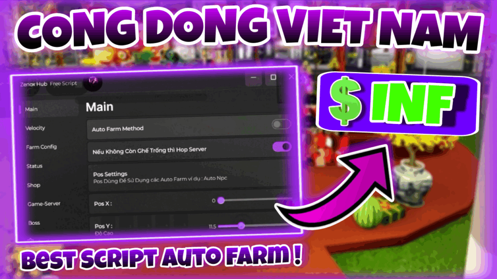 [OP]🇻🇳Roblox Cong Dong Viet Nam🇻🇳|Best script auto farm money,boss,NPC|Zenox Hub|mobile/PC|*FREE*