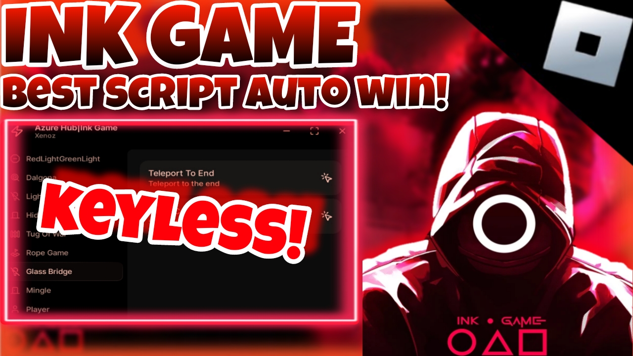 [OP!]Roblox Ink game|Best script auto farm win|win all game,unlock phantom step|Azure Hub|*KEYLESS*