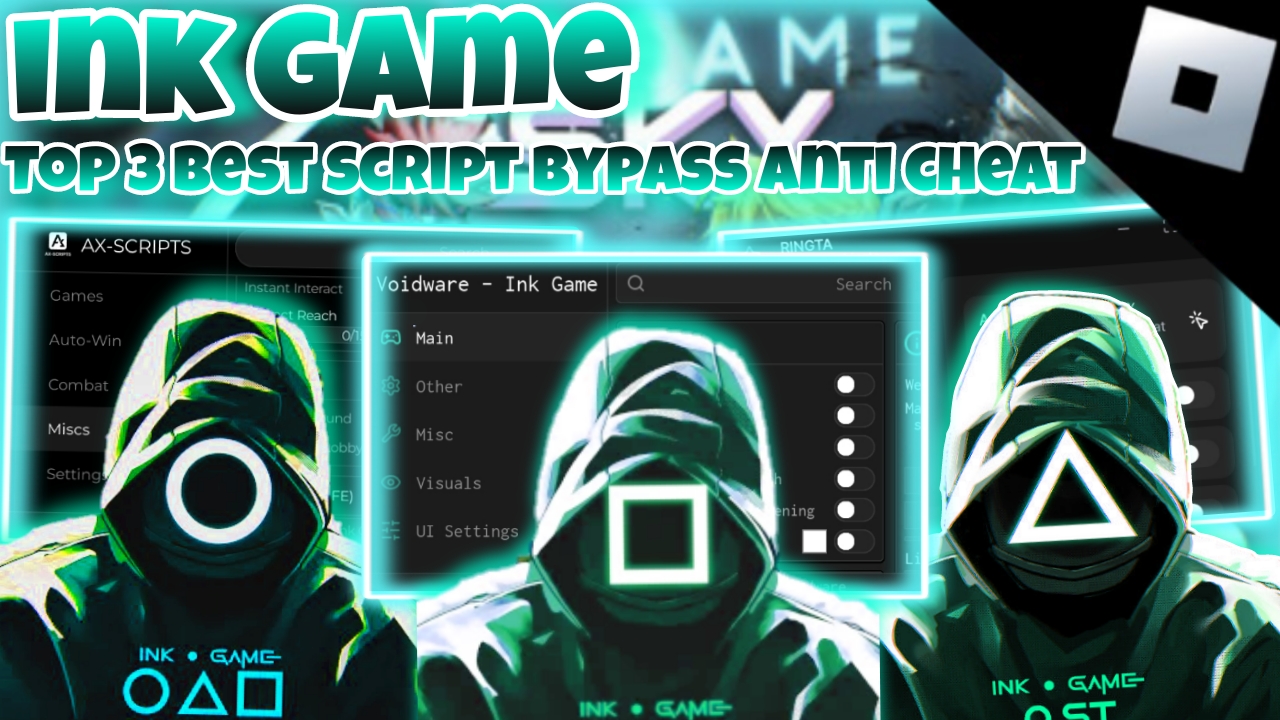 [SKY SQUID GAME]Roblox INK Game|Top 3 best script bypass Anti cheat|auto Win|mobile/PC|*FREE*