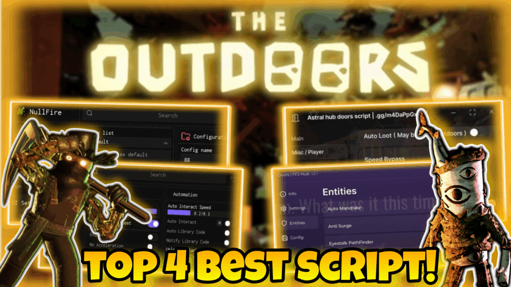 [THE OUTDOORS]✨Roblox Doors✨|top 4 best script the outdoors|Mobile/PC|speed,esp,fly,more…|*FREE*