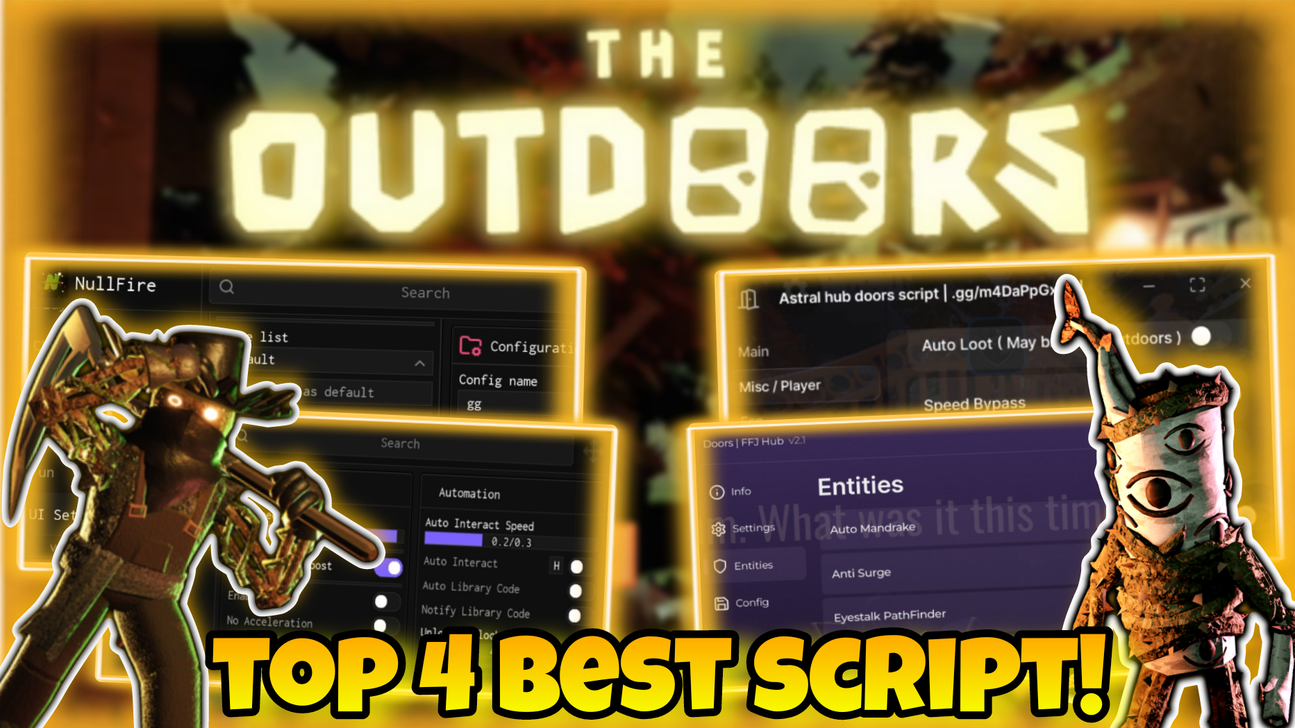 [THE OUTDOORS]✨Roblox Doors✨|top 4 best script the outdoors|Mobile/PC|speed,esp,fly,more…|*FREE*