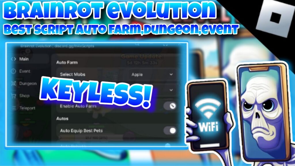 [OP]Roblox brainrot evolution|best script auto farm,Dungeon,event, random egg|H4xscript|*KEYLESS*