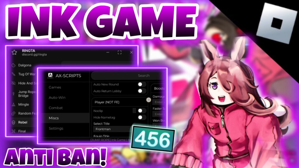 [Sky squid Games]Roblox INK Game|Top 2 Best script auto Win|AX & Ringta|mobile/PC|ANTI BAN|*FREE*