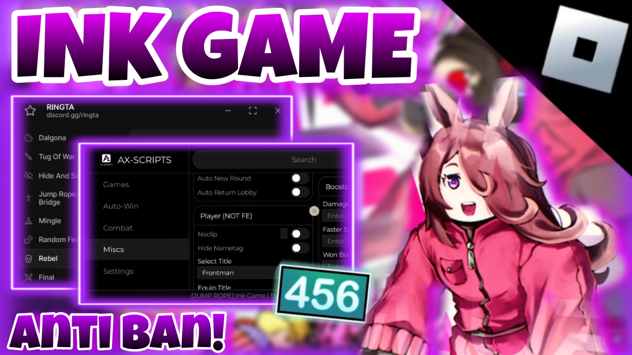 [Sky squid Games]Roblox INK Game|Top 2 Best script auto Win|AX & Ringta|mobile/PC|ANTI BAN|*FREE*