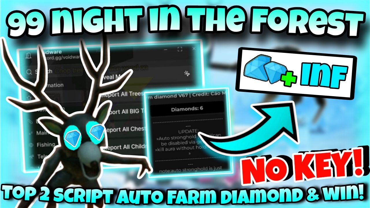 [OP]💎Roblox script 99 night in the forest💎|Top 2 best script auto farm diamond & Win!|*NO KEY*