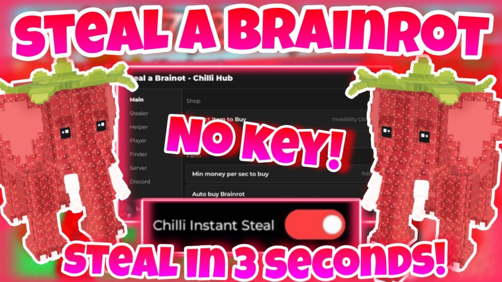 [NEW RARITY]🍓Roblox Steal a brainrot🍓|Best script auto buy brainrot,finder Pet|steal in 3 second