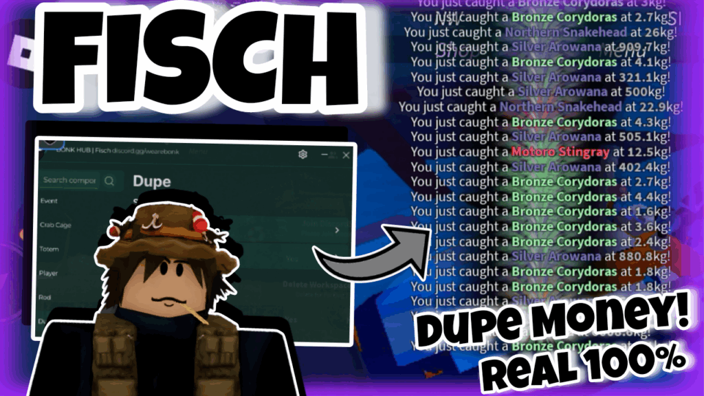[DUPE🤑]Roblox Fisch|best script dupe money C$|FREE|REAL 100%|BONK HUB|