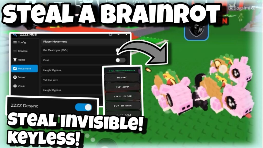 [UPDATE]Roblox script Steal a brainrot|Top 2 best script steal invisible|*KEYLESS*