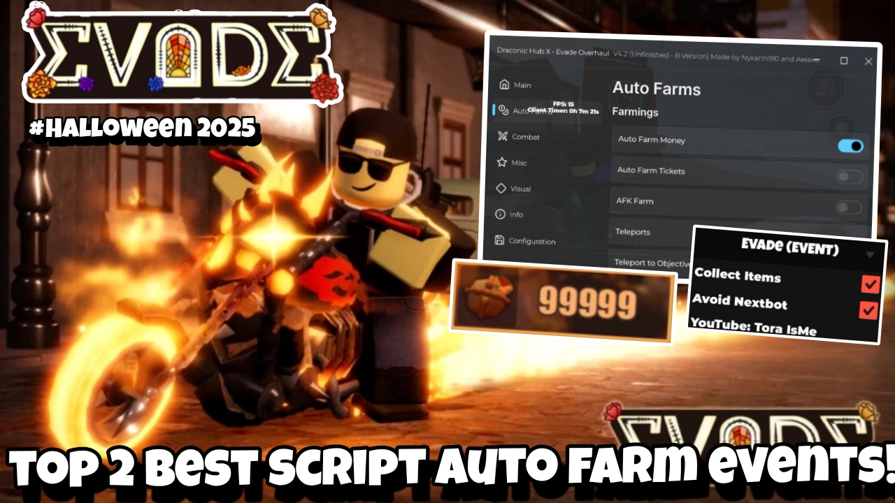 [HALLOWEEN EVENT]🎃Roblox Evade🎃|Top 2 best script auto farm events|TORA & DRACONIC|*KEYLESS*