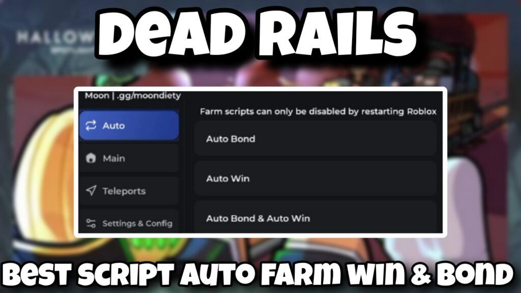 [OP]🎃Roblox Dead Rails🎃|Best script auto farm bond & Win|Event Halloween|Moondiety|FREE