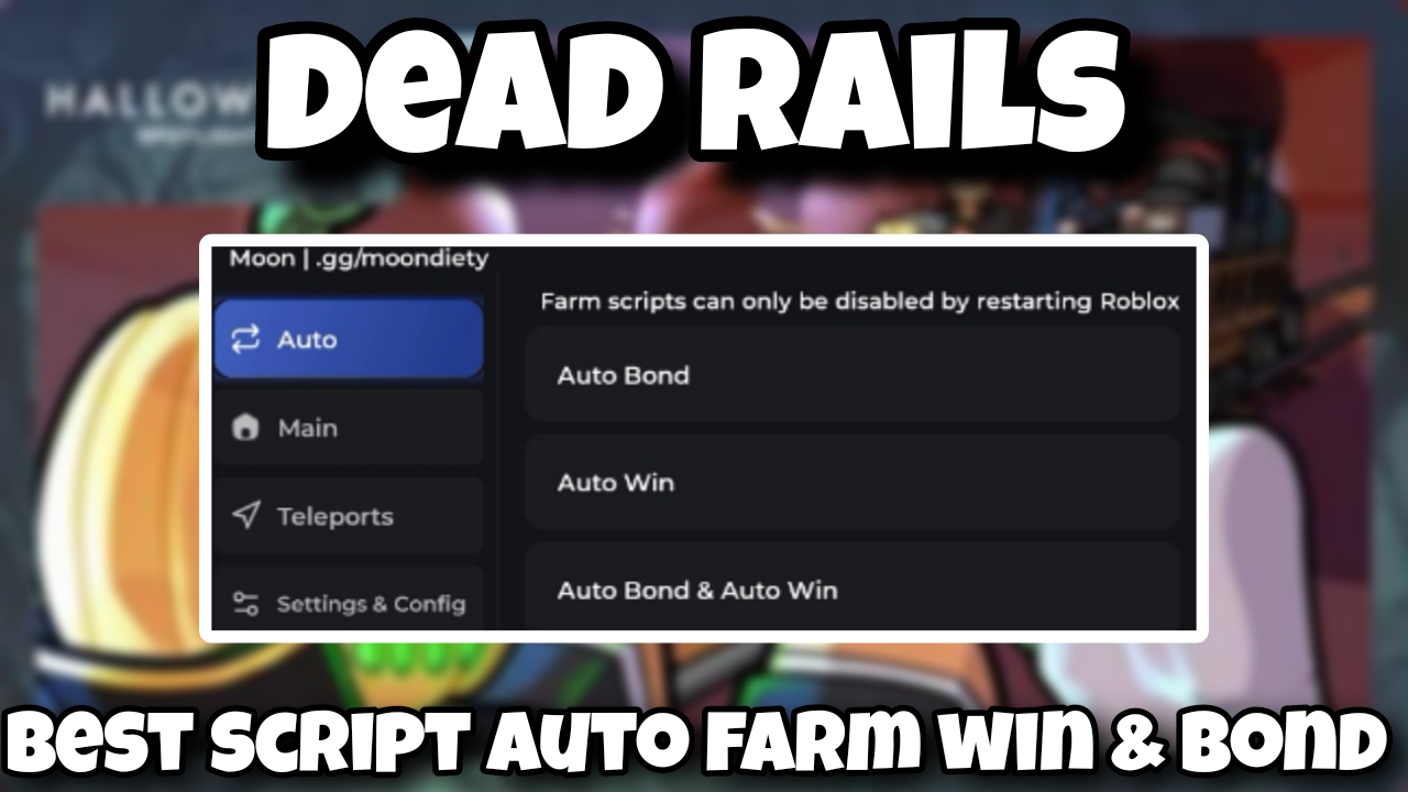 [OP]🎃Roblox Dead Rails🎃|Best script auto farm bond & Win|Event Halloween|Moondiety|FREE