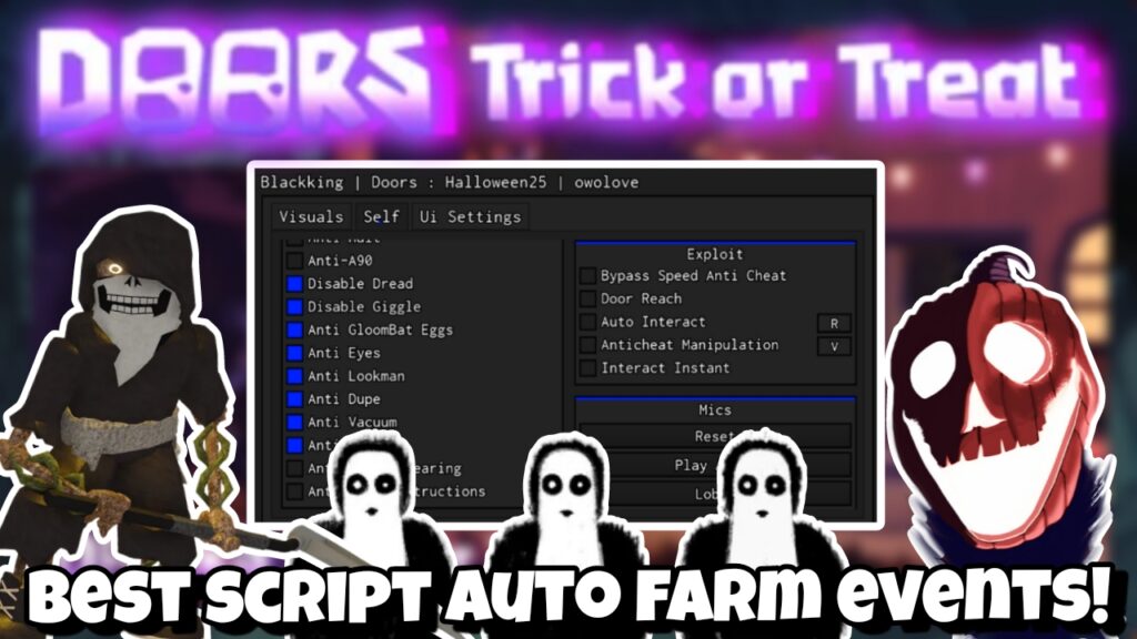 [Halloween]🎃Roblox Doors🎃|Trick or treat|Blackking|Best script auto farm event!|*FREE*