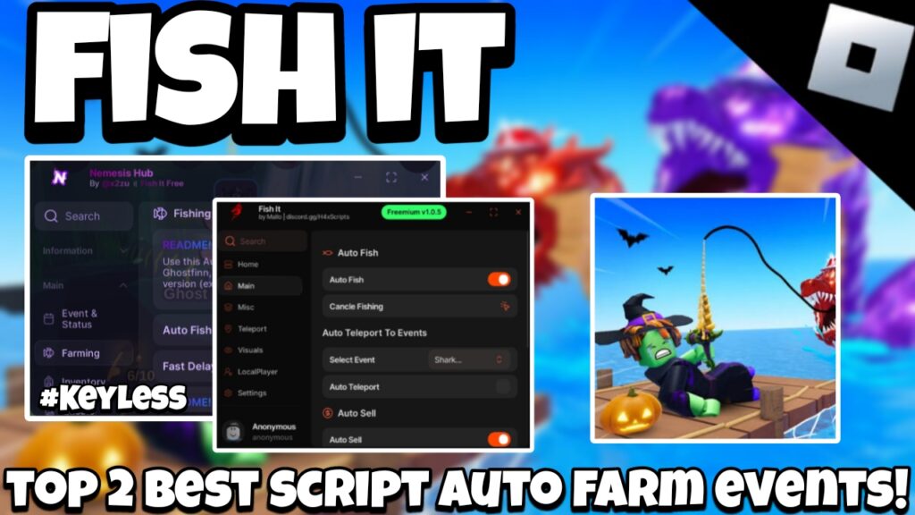 [UP]🎃Roblox FISH IT🎃|Top 2 best script auto fish,event|H4xscript/Nemesis|KEYLESS|FREE