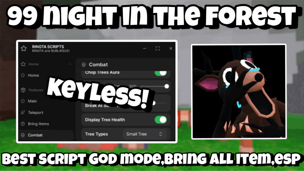 [OP]Roblox 99 night in the forest|Best script god mode,bring all item|Ringta|auto farm|*KEYLESS*