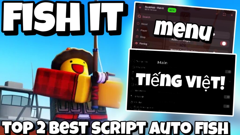 [OP]🐟Fish it🐟|top 2 best script auto fish|TIẾNG VIỆT|Mobile/PC|KEYLESS/FREE