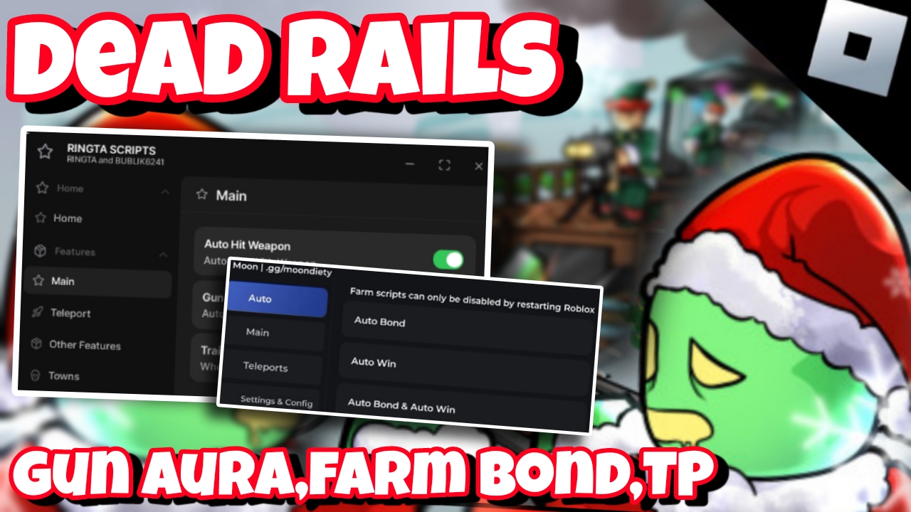 [christmas event]Roblox Script Dead Rails|Top 2 best script auto farm events|Farm bond,win,fly,TP..