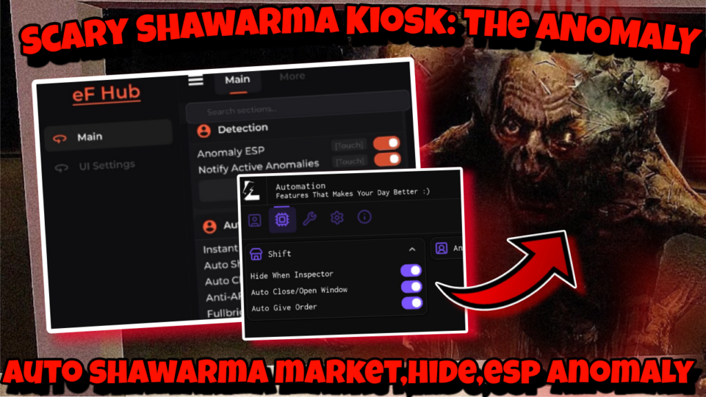 [OP]Roblox Scary Shawarma Kiosk: the ANOMALY [horror]|Top 2 best script hack No key|Esp anomaly,hide