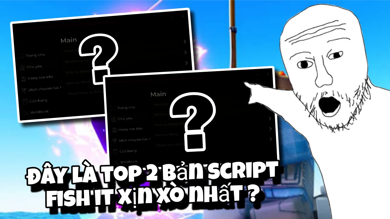 [MENU TIẾNG VIỆT]Roblox Fish it|Top 2 best script auto fish,sell,TP,..|trash hub & Speed hub|*FREE*